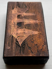 HMS Chichester 19th Century Copper on Wood Printing Block.