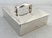 Victorian Silver Desk Cigar Box, Crested for Aynscomb. London 1897 Joseph Braham.