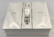 Victorian Silver Desk Cigar Box, Crested for Aynscomb. London 1897 Joseph Braham.