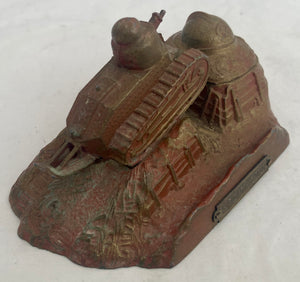 Novelty Inkwell Cast as a World War One French Renault FT17 Tank.