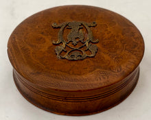 French Empire Gilt Metal Mounted Burr Wood Table Snuff Box.