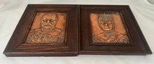 King George V and Queen Mary Copper Relief Portrait Plaques.