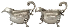Pair of George III Old Sheffield Plate Sauce Boats, circa 1765.