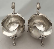Pair of George III Old Sheffield Plate Sauce Boats, circa 1765.