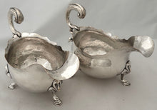 Pair of George III Old Sheffield Plate Sauce Boats, circa 1765.