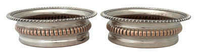 Pair of George IV Old Sheffield Plate Bottle Coasters, circa 1820.