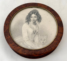 Early Victorian Amboyna Portrait Snuff Box, circa 1840.
