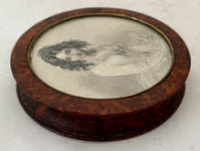 Early Victorian Amboyna Portrait Snuff Box, circa 1840.