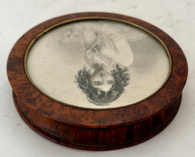 Early Victorian Amboyna Portrait Snuff Box, circa 1840.