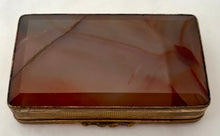 Mid 19th Century Gilt Metal & Agate Snuff Box.