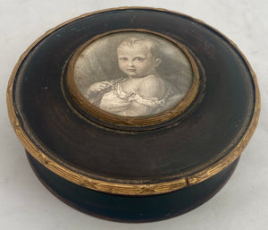 The Roi de Rome, Infant Son of Napoleon Bonaparte, Portrait Snuff Box. After Francois Gerard.