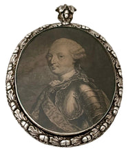 Joseph de Bourbon, Prince de Condé, Portrait Miniature in Silver Frame.