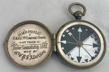 HMS Frolic, Royal Navy Artillery Volunteers, Presentation Compass. Cary of London, circa 1888.