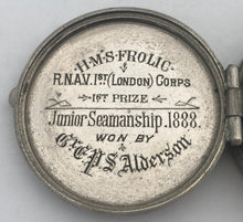 HMS Frolic, Royal Navy Artillery Volunteers, Presentation Compass. Cary of London, circa 1888.