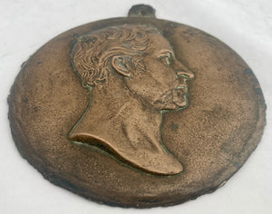 The Father of the Railways, George Stephenson, Bronze Portrait Profile Plaque.