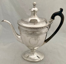 Georgian, George III, Provincial Silver Coffee Pot. Newcastle 1801 John Langlands II. 25 troy ounces.