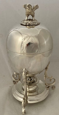 Silver Plated Egg Coddler with Bird & Nest Finial.