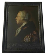 George III Reverse Glass Mezzotint Portrait. After Meyer & Purcell, circa 1760 - 1765.