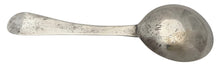 Mid 18th Century Scandinavian Silver Spoon, Foliate Engraved Flat Stem. 1 troy ounces.