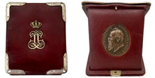 Leopold Prince Regent of Bavaria Silver Mounted Royal Cipher Wallet with Fitted Portrait Medallion.
