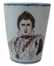 The Coronation of Napoleon Bonaparte Faience/Delft Tin Glaze Portrait Beaker.