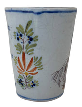 The Coronation of Napoleon Bonaparte Faience/Delft Tin Glaze Portrait Beaker.