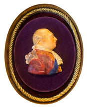 King George III Polychrome Wax Relief Portrait Profile.