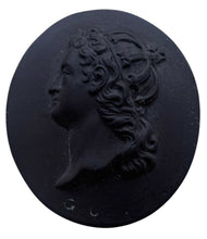 King George II Black Basalt Portrait Medallion, Circa 1800.