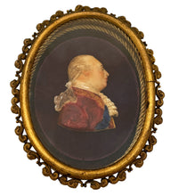 King George III Polychrome Wax Relief Portrait Profile.