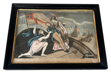 'The Noble Admiral Lord Nelson fell in the Arms of Victory', Hand Coloured Print, by P. Gally, London 1805.