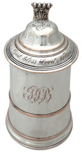 'God Bless Lord Nelson', George III Old Sheffield Plate Lidded Tankard.