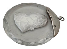 Louis XVIII Sulphide Portrait Cut Glass Roundel, After Desprez of Paris.