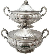 Sir John & Lady Smith, Pair of Early Victorian Silver Plated Soup Tureens, Elkington, Mason & Co. 1844.