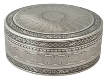 French Silver Circular Box, Circa 1910. 2.5 troy ounces.