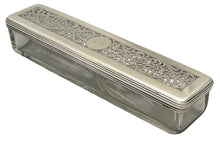 George IV Silver and Cut Glass Dressing Table Box. London 1829 Archibal Douglas. 2.3 troy ounces.