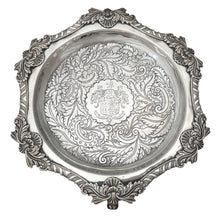 Lt Gen Henry Thomas, Peninsular War & War of 1812, Indian Silver Waiter. Mathie & Barron, Bombay. 13.9 ozt.