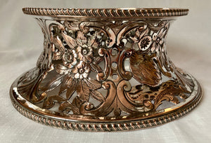 Georgian, George III, Old Sheffield Plate Rococo Taste Dish Ring, circa 1775.