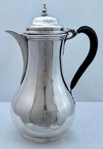 Georgian, George III, Silver Hot Water Jug. London 1767 Francis Crump. 12.2 troy ounces.