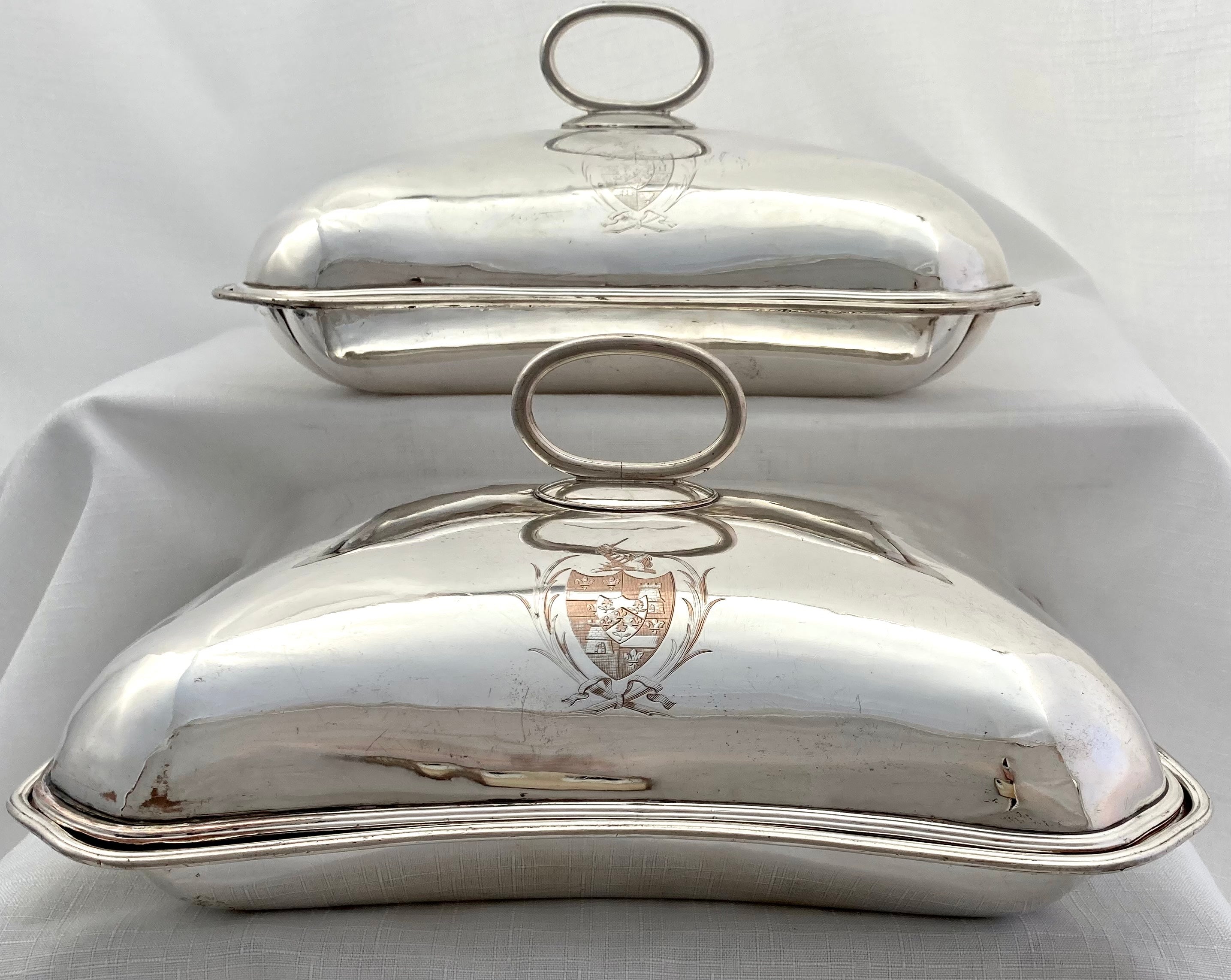 Georgian, George III, Pair of Old Sheffield Plate Entree Dishes, Arms –  Bassetlaw Silver & Antiques