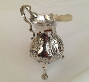 Georgian, George II, silver cream jug. London 1750 Ebenezer Coker. 2.57 troy ounces.