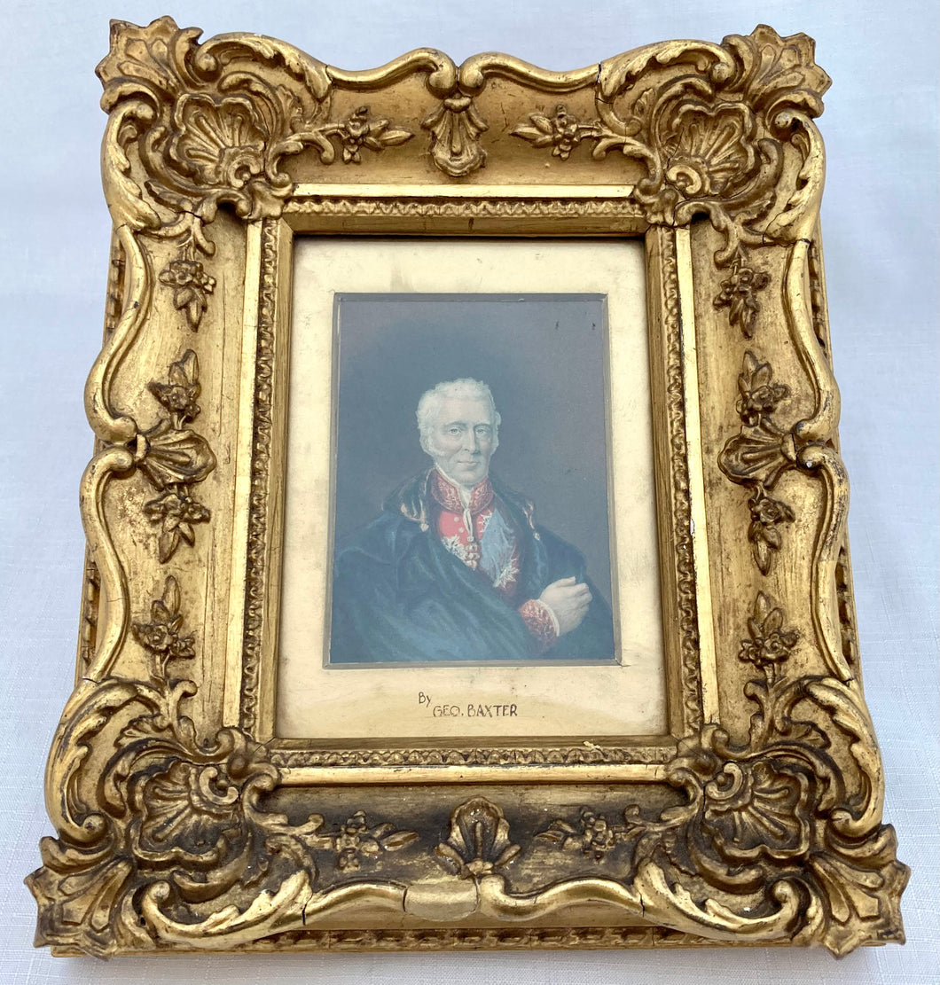Gilt Framed Portrait Print of The Duke of Wellington, After Baxter.