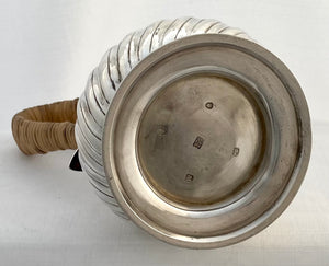 Georgian, George III, Silver Hot Water Jug. London 1807, Godbehere, Wigan & Boult. 16 troy ounces.