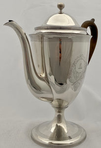 Georgian, George III, Silver Coffee Pot, London 1795 Henry Chawner. 23 troy ounces.