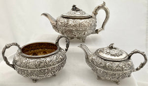 Georgian, George III, Silver Tea Service. York 1819 James Barber & William Whitwell. 51 troy ounces.