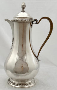Georgian, George III, Silver Hot Water Jug. London 1774 Andrew Fogelberg. 15.6 troy ounces.