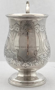 19th Century Indian Colonial Silver Mug. Hamilton & Co. of Calcutta, circa 1860. 7.6 troy ounces.