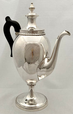 Georgian, George III,  Old Sheffield Plate Pedestal Coffee Pot, circa 1800.