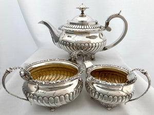 Georgian, George III, Silver Tea Service, York 1819 Barber & Whitwell. 50 troy ounces.