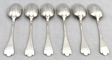 Elizabeth II Six Silver Trefid Spoons. London 1973 Asprey & Co. Ltd. 8.9 troy ounces.