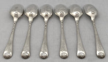 Georgian, George II, Six Hanoverian Pattern Silver Tablespoons. London 1759 Isaac Callard. 16 troy ounces.